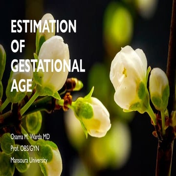 ESTIMATION OF GESTATIONAL AGE
