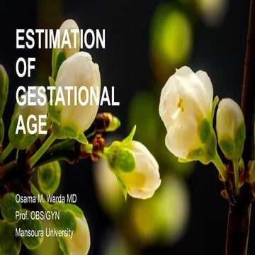 HOW TO CALCULATE GESTATIONAL AGE