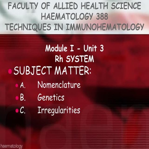 Rhesus | PPT