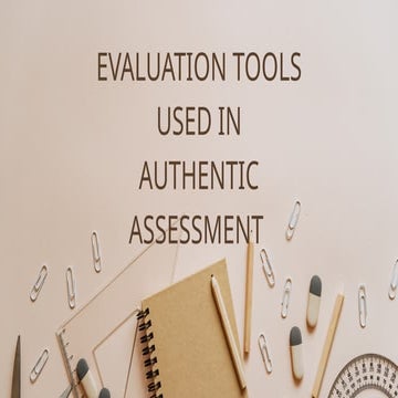 Effective Evaluation Tools in Authentic Assessment for Mathematics ...