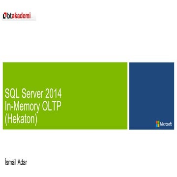 In Memory OLTP | PPT