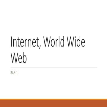 Internet World Wide Web
