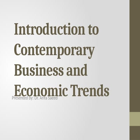 intro to Contemporary trends of business and economics
