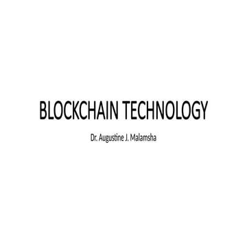 Blockchain Technology | PPTX
