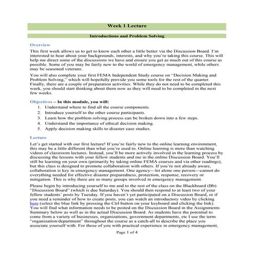 1. introductions and problem solving