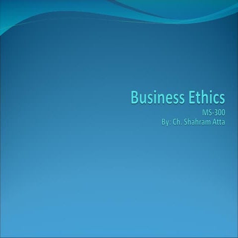 Introduction to BE Ethics History, Theoratical Perspective