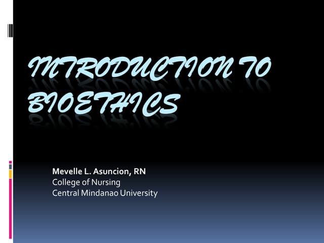 Bioethics and Biosafety | PPTX