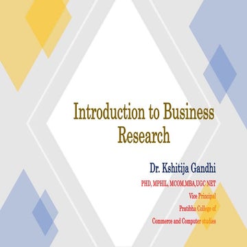 Introduction to business research