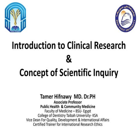Introduction to clinical research