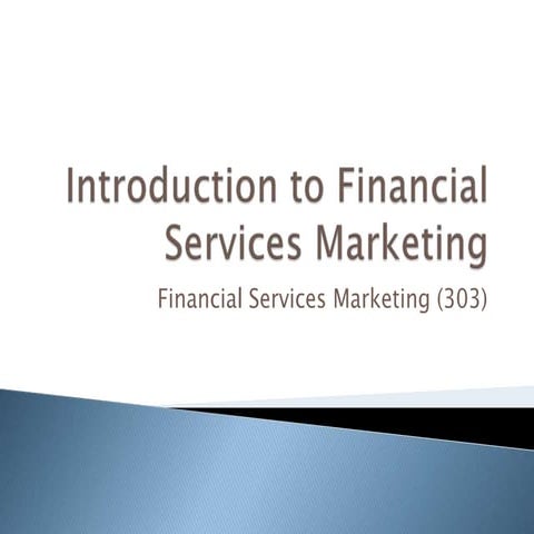 Introduction to Financial Services