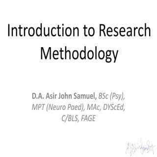 1.introduction to research methodology