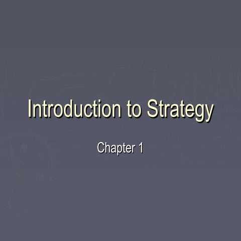 1   introduction to strategy