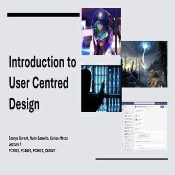 Introduction to User Centred Design