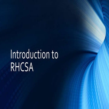 1- Introduction to Red Hat