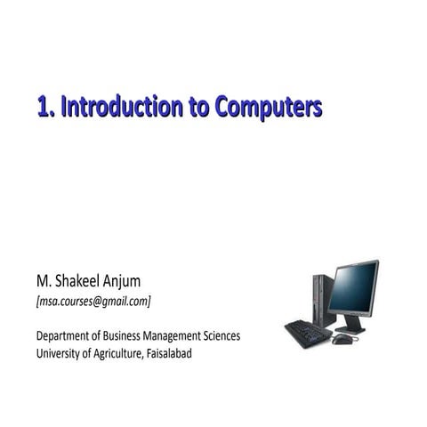 Introduction to computing | PPT