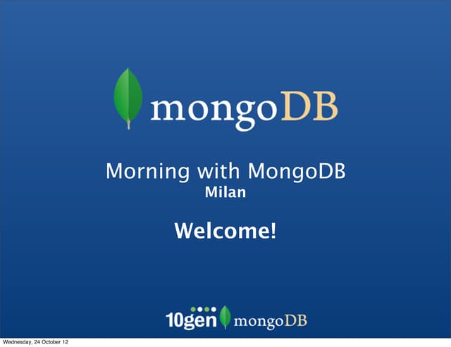  Intro to NoSQL and MongoDB