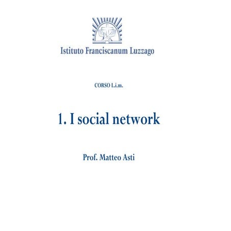 1. I social network nella didattica