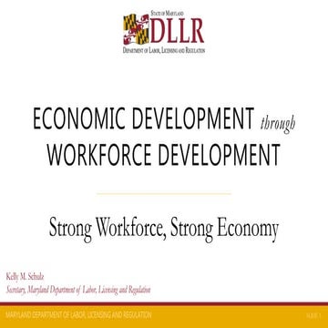 Economic Development Through Workforce Development