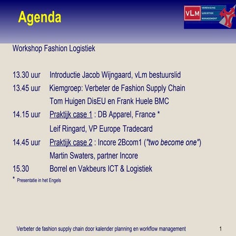 Fashion Supply Chain Innovatie Presentatie