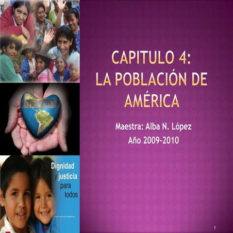 La Poblacion de America (Cap  4)