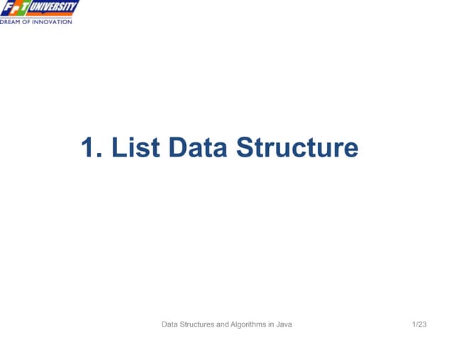 1 list datastructures