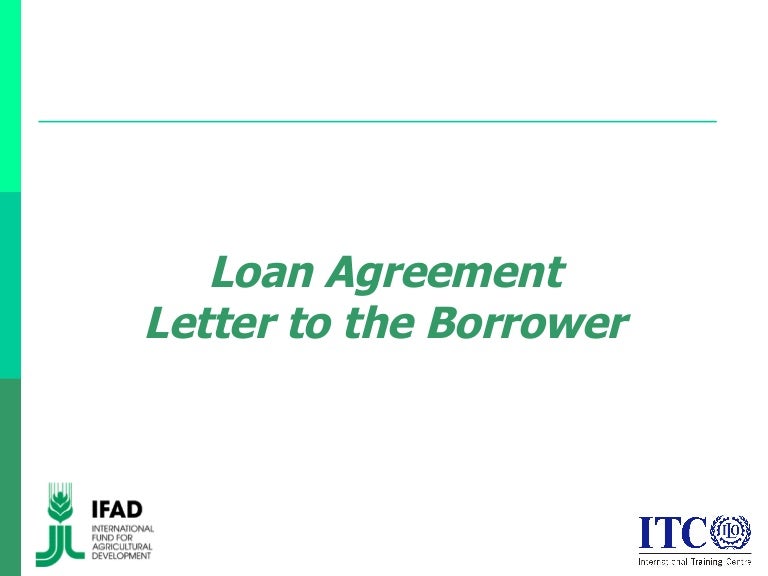 loan agreement letter