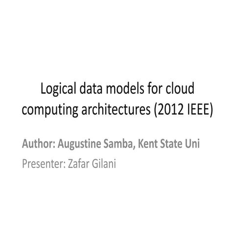 1 logical data models for cc arch