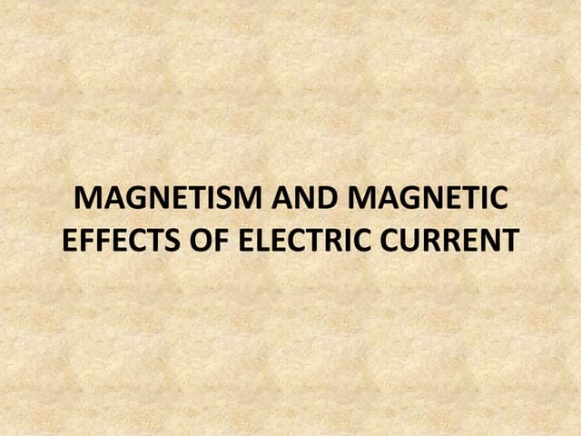 1 magnetism and magnetic effects of electric current