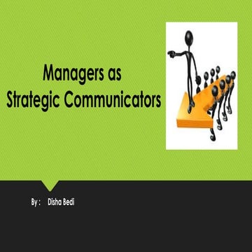 Managers as Strategic Communicators