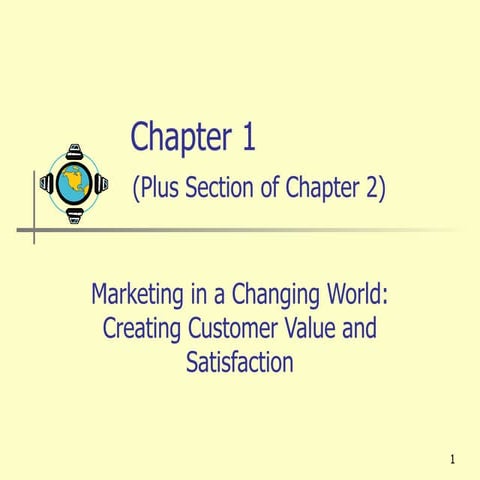 1. marketing in a changing world   creating customer value and satisfaction