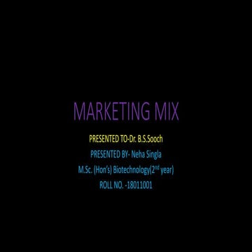 1 marketing mix