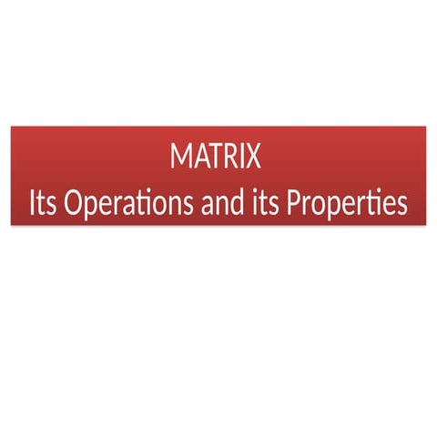 1 - MATRICES mathematics for data science.pptx