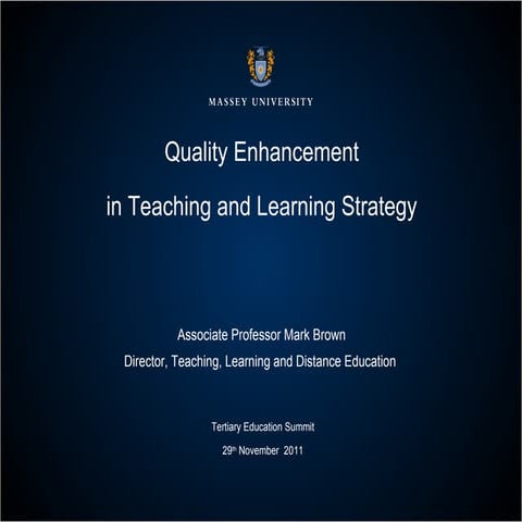 Quality Enhancement in Teaching and Learning Strategy