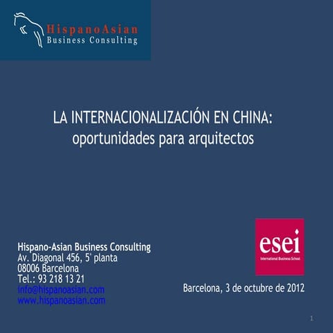 Mercado de arquitectura en China y hk