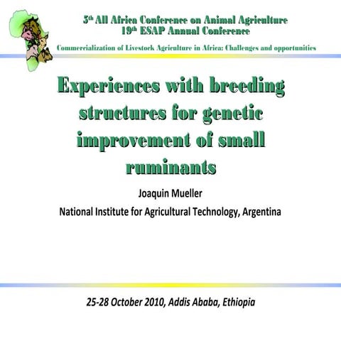 Experiences with breeding structures for genetic improvement of small ruminants 