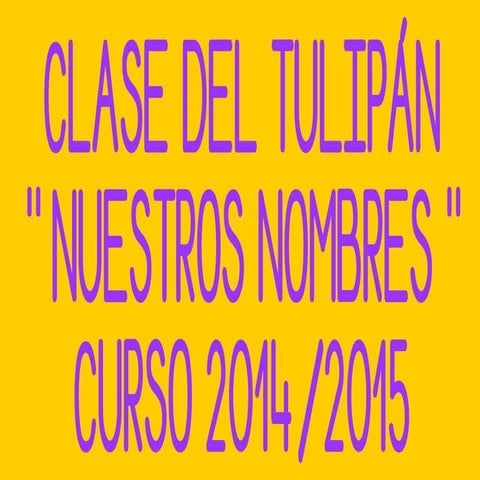 1 -  Nuestros Nombres Con Foto