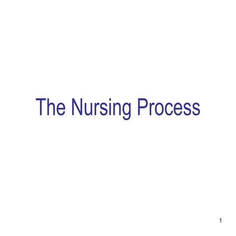 PHARMA-THE NURSING PROCESS