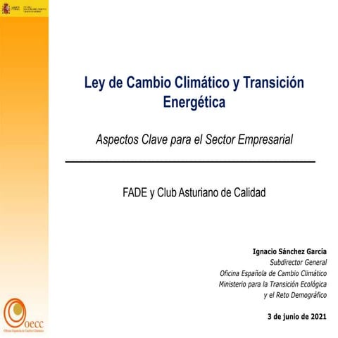 Ley de Cambio Climático y Transición Energética