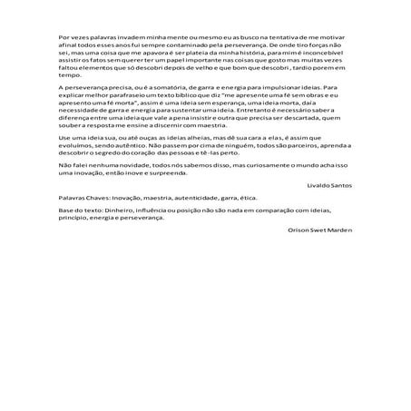 1   o que realmente importa