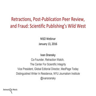 January 13, 2016 NISO Webinar: Ensu...