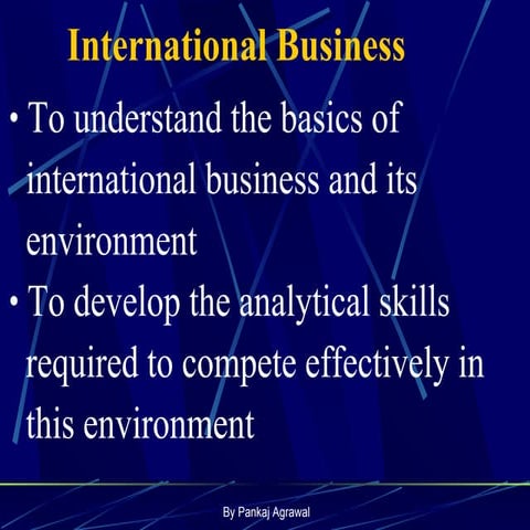 1. Overview Of Global Business