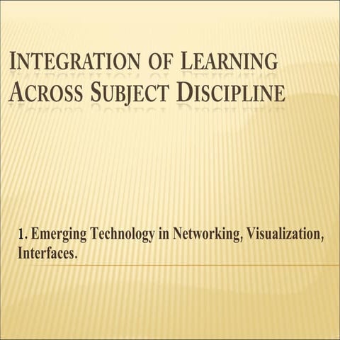 1. palma  integration of learning across subject discipline