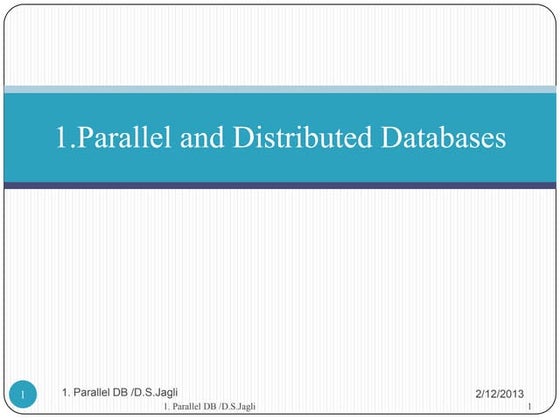 Introduction to distributed database | PPT