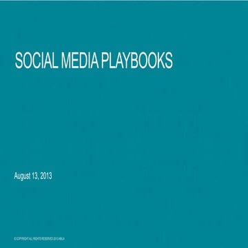 Patricia Tynan: Social Media Playbooks: Why You Need Them Now