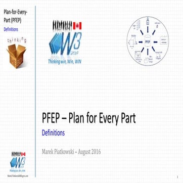 Plan-for-Every-Part (PFEP) - Introduction November 2016
