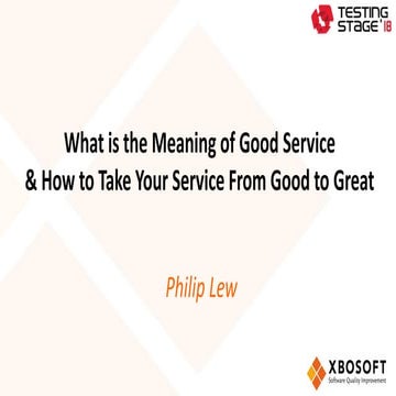 1   philip lew - what is the meaning of good service and how to take your ser...