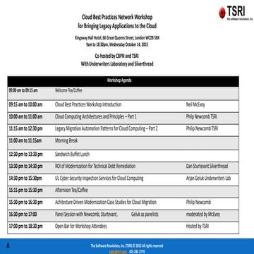 Philip Newcomb, CEO, TSRI - Legacy to Cloud modernization
