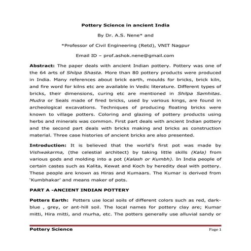 1 pottery science in ancient india