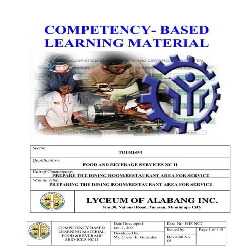 for fbs preparation for services nc ii .