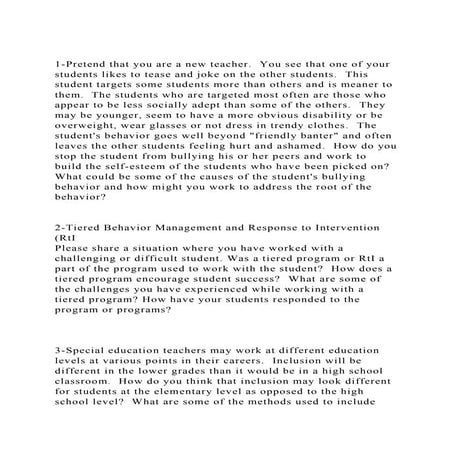 1-Pretend that you are a new teacher.  You see that one of your st.docx